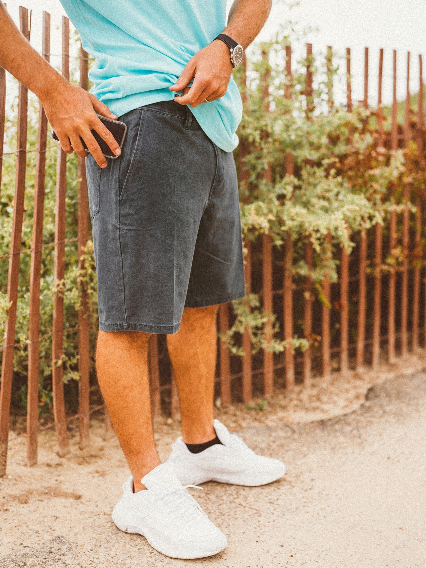 Men's Stone Faded Hybrid Shorts - Image 16