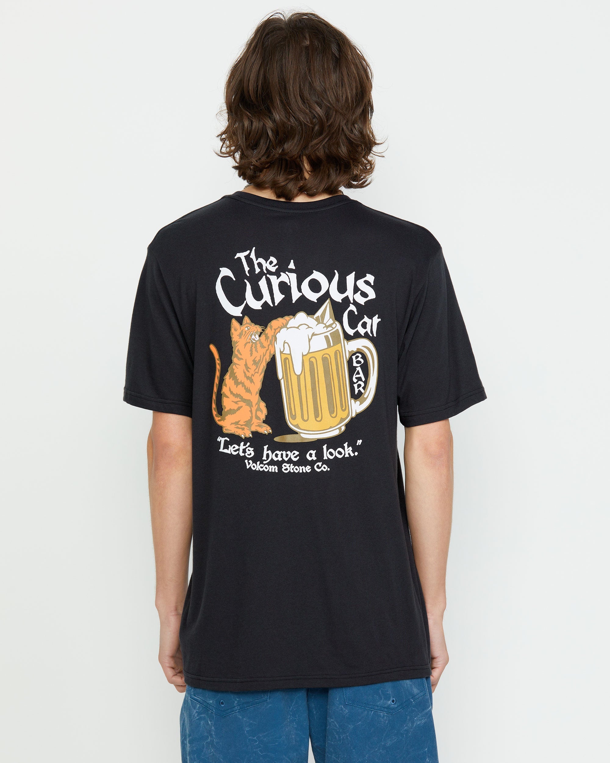 Men's Curious Cat Short Sleeve Tee - Image 9