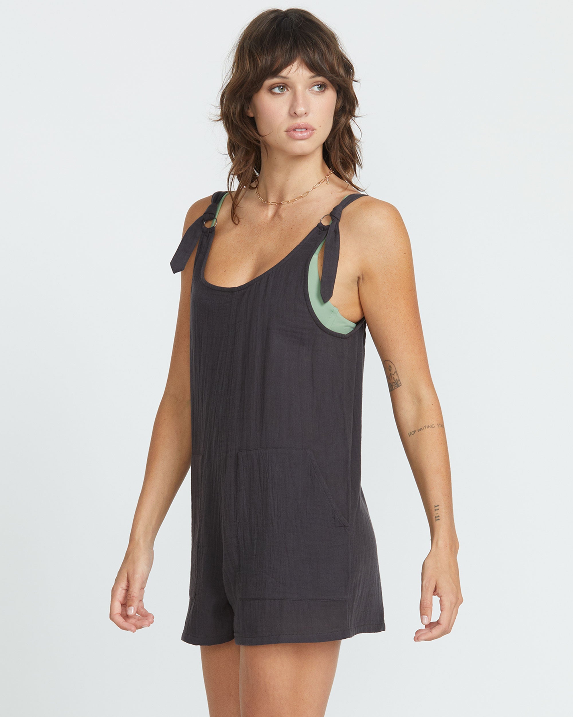 Women's Lil Tie Strap Romper - Image 3