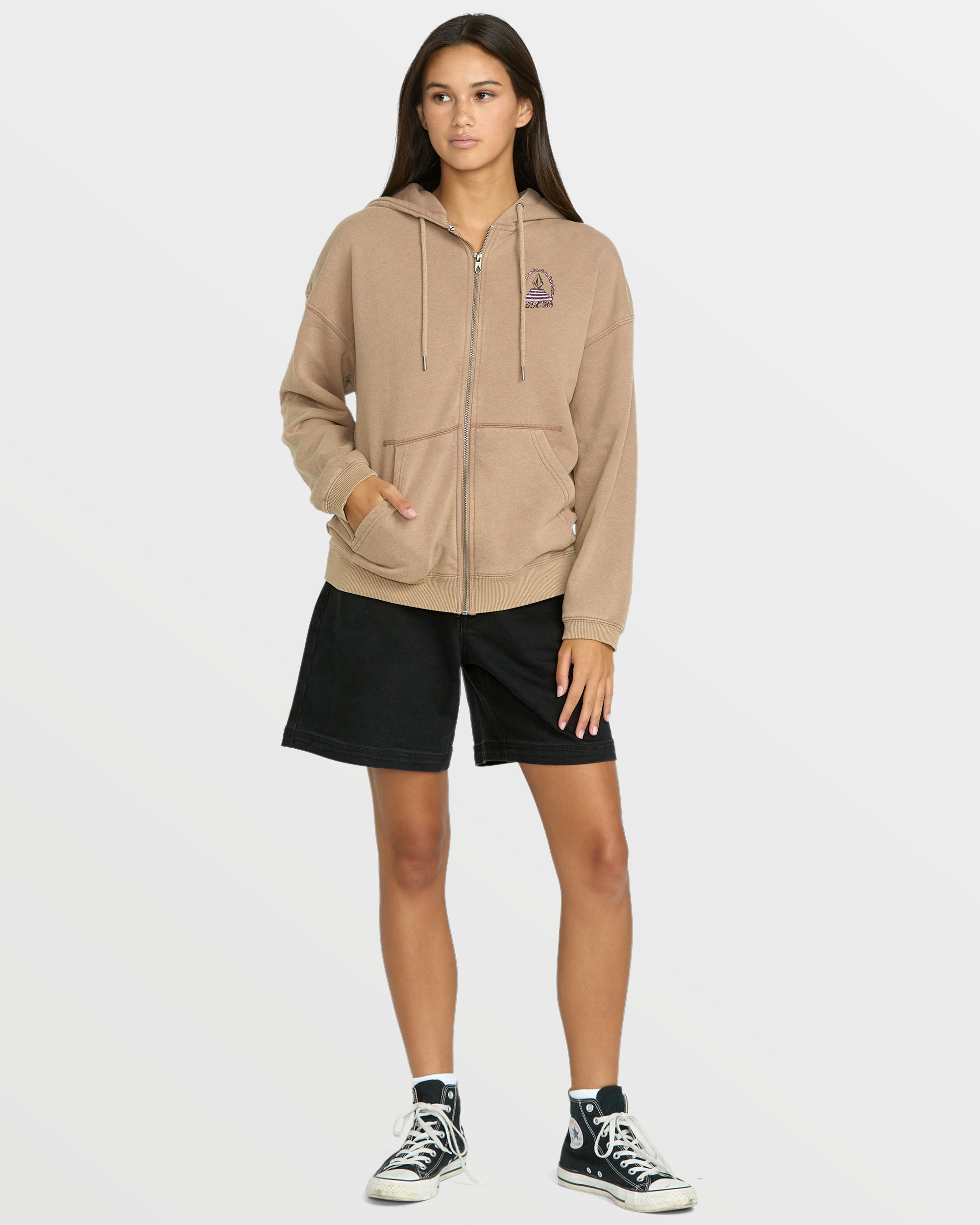 Women's Stone Art Up Zip Sweatshirt - Image 4
